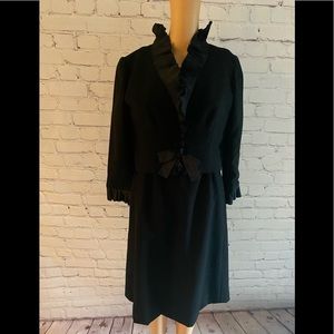 Vintage 1960/70 Black‎ Dress with Jacket